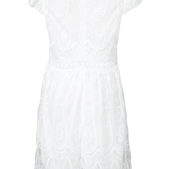 PLUS SIZE FLUTTER SLEEVE LACE DRESS - Picture 3 of 7